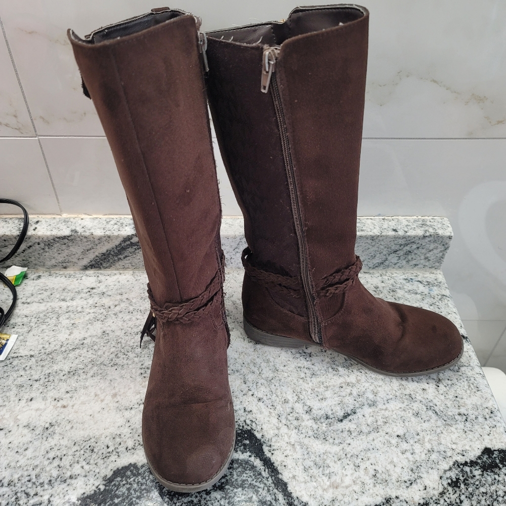 Micheal Kors Finley 3 Chocolate Brown Boots - Picture 8 of 14